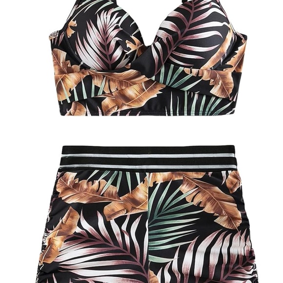 Floerns Women's Tie Dye Ruched Bikini Sets 2 Piece Bathing Suit - Picture 6 of 11